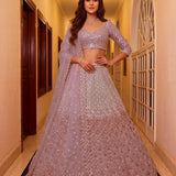 Alluring Net Embroidered Wedding Lehenga