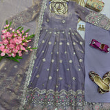 Pretty Fandy Silk Anarkali Suit
