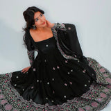 Pretty Fandy Silk Anarkali Suit