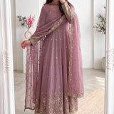 Exclusive Crunchy Silk Anarkali Gown