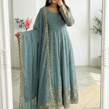 Exclusive Crunchy Silk Anarkali Gown