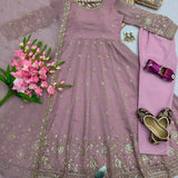Exclusive Crunchy Silk Anarkali Gown