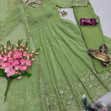 Exclusive Crunchy Silk Anarkali Gown