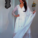 Festive Fandy Silk Anarkali Gown