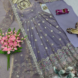 Festive Fandy Silk Anarkali Gown