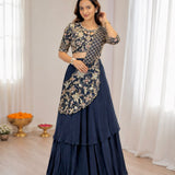 Festive French Crep Silk Lehenga