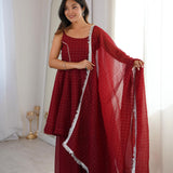Ethnic Chrunchy Silk Top Sharara