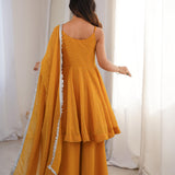Ethnic Chrunchy Silk Top Sharara