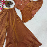 Brown Classy Fandy Top Sharara