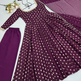 Designer Chanderi Silk Anarkali Suit