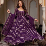 Designer Chanderi Silk Anarkali Suit