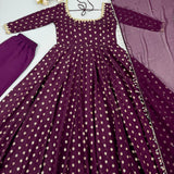 Designer Chanderi Silk Anarkali Suit