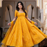 Designer Chanderi Silk Anarkali Suit