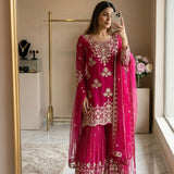 Trending Organza Embroidered Suit
