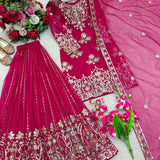 Trending Organza Embroidered Suit