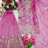 Trending Organza Embroidered Suit