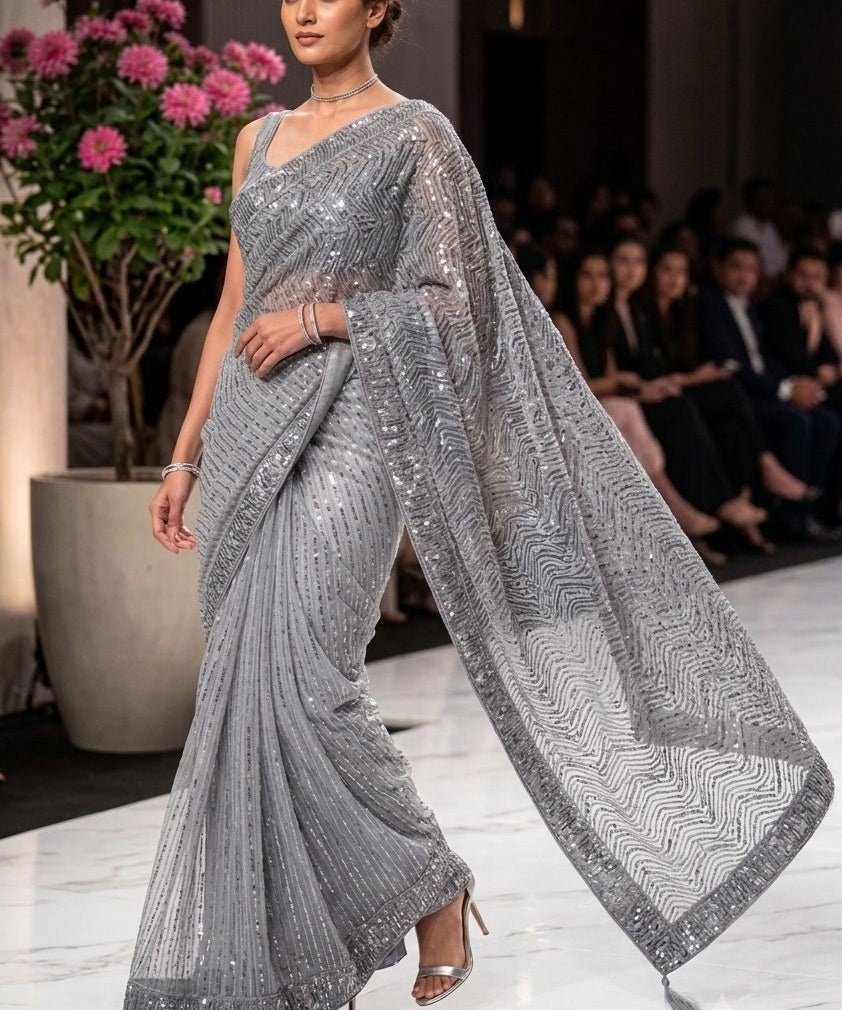 Beautiful Imported Sequence Saree