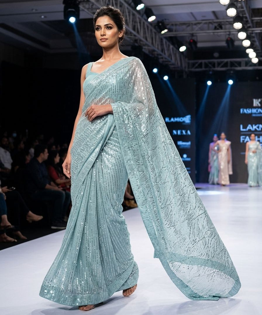 Beautiful Imported Sequence Saree