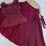 Premium Fendy Satin Koti Lehenga