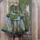 Traditional Printed Taby Silk Lehenga