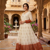 Designer Shaded Crunchy Anarkali Gown