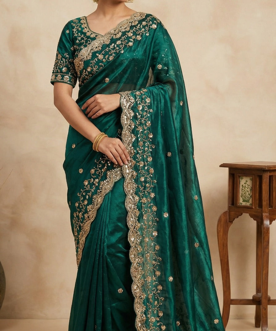 Sachi heavy Space Silk Saree