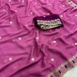 Beautiful Georgette Embroidered Saree