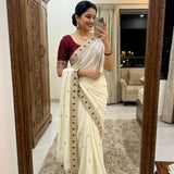 Beautiful Georgette Embroidered Saree