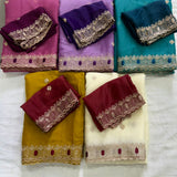 Beautiful Georgette Embroidered Saree