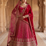 Royal Bridal Wedding Velvet Lehenga