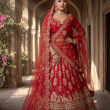 Royal Bridal Wedding Velvet Lehenga