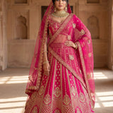 Royal Bridal Wedding Velvet Lehenga