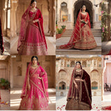 Royal Bridal Wedding Velvet Lehenga