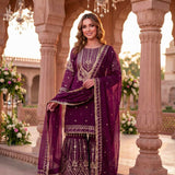 Designer Boutique Top Plazzo Set