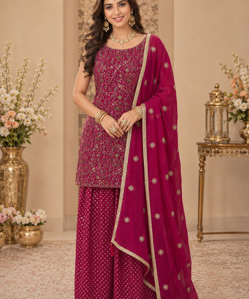 Sonali Georgette Embroidered Suit