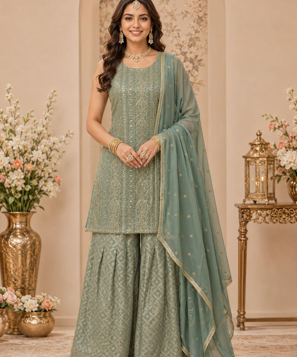 Sonali Georgette Embroidered Suit