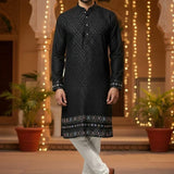 Designer Silk Men's Kurta Set