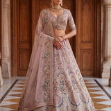 Mauve Mist Embroidered Lehenga Choli