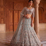 Mauve Mist Embroidered Lehenga Choli