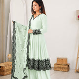 Showcasing Georgette Top Plazzo
