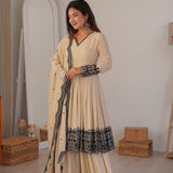 Showcasing Georgette Top Plazzo