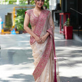 Party Wear Fendy Satin Silk Saree