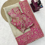 Party Wear Fendy Satin Silk Saree