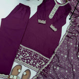 Maroon Georgette Anarkali Gown