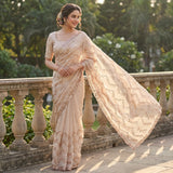 Creamy Georgette Lehenga Saree