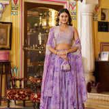 Organza Printed Lehenga Choli