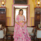 Organza Printed Lehenga Choli