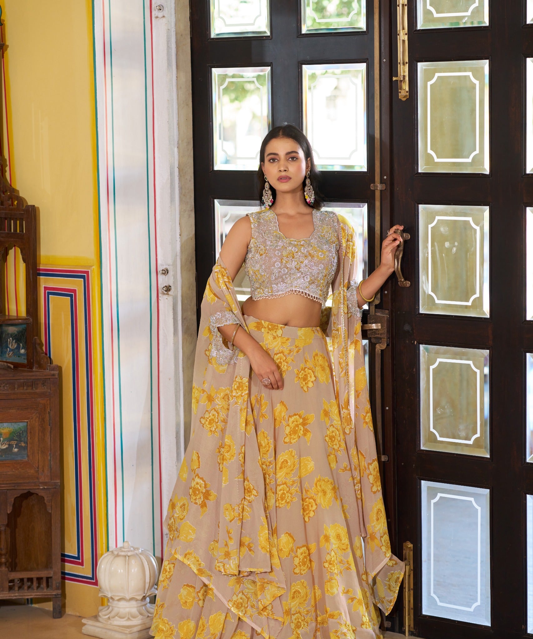 Organza Printed Lehenga Choli