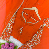 Exclusive Orange Georgette Gown