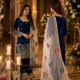 Partylook Dark Blue Silk Suit